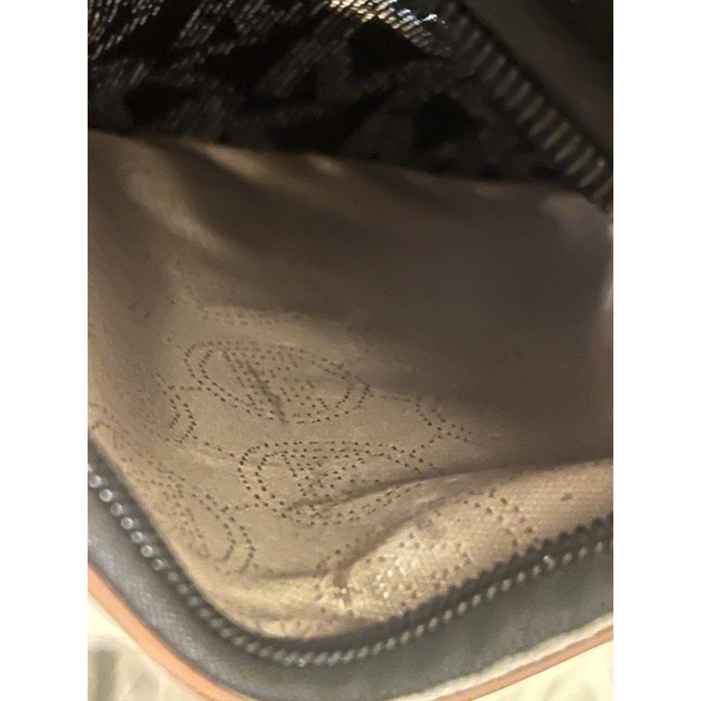 Michael Kors MK Logo Crossbody Bag Black Brown Adjustable Strap Purse Authentic - Picture 12 of 16